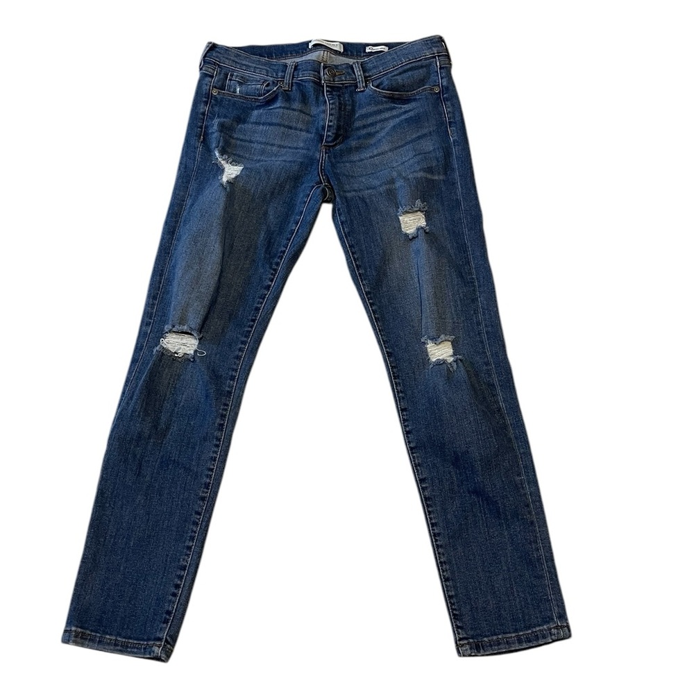 ❤️Skinny Ankle Size 30 Standard Regular Wash Blue Distressed Jeans.